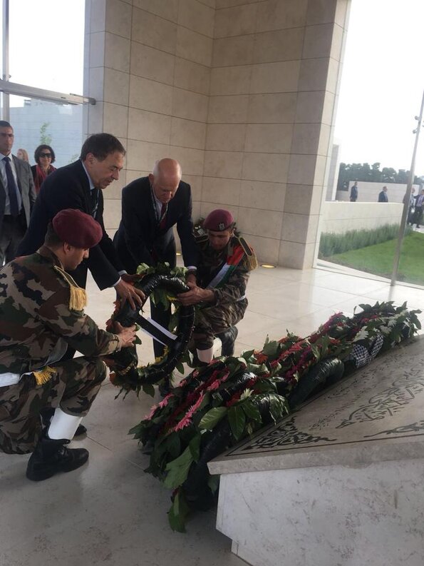 Wreath laying